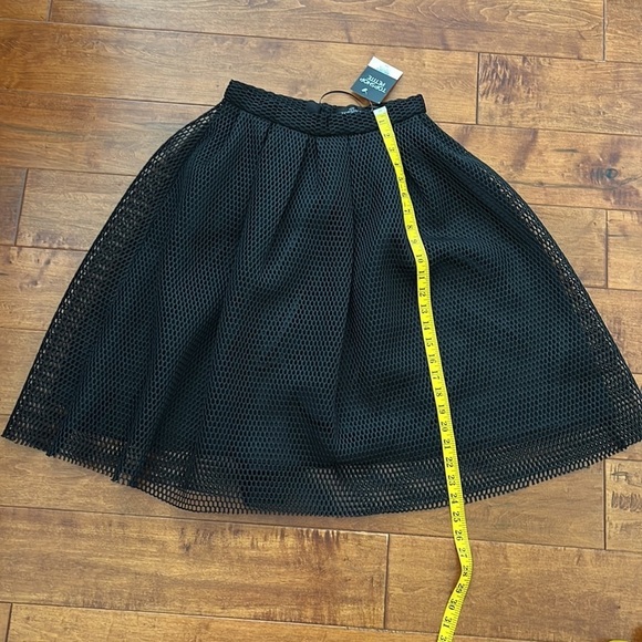 TOPSHOP Black Mesh A Line Mini Skirt - Picture 7 of 10